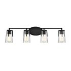 Savoy House Essentials 8-7045-4-BK Sacremento 4-Lights 240W Black Vanity Light
