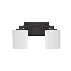 Savoy House Essentials 8-7710-2-BK Whitney 2-Lights 120W Matte Black Vanity Light