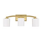 Savoy House Essentials 8-7710-3-322 Whitney 3-Lights 180W Warm Brass Vanity Light