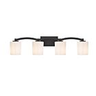 Savoy House Essentials 8-7710-4-BK Whitney 4-Lights 240W Matte Black Vanity Light