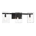 Savoy House 8-8204-3-BK Genry 3-Lights 180W Black Vanity Light 