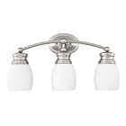 Savoy House Essentials 8-9127-3-SN Elise 3-Lights 180W Satin Nickel Vanity Light