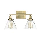 Savoy House Essentials 8-9130-2-322 Drake 2-Lights 120W Warm Brass Vanity Light