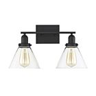 Savoy House Essentials 8-9130-2-BK Drake 2-Lights 120W Black Vanity Light