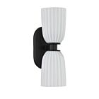 Savoy House 9-1245-2-BK Baldwin 2-Lights 60W Black Incandescent/LED Indoor Wall Light