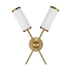 Savoy House 9-3199-2-322 Denison 2-Lights 60W Brass Incandescent/LED Indoor Wall Light