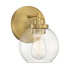 Savoy House Essentials 9-4050-1-322 Carson 1-Light 60W Warm Brass Vanity Light