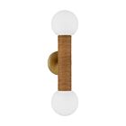 Savoy House 9-4081-2-322 Jarrell 2-Lights 60W Brass Incandescent/LED Indoor Wall Light
