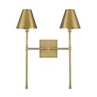 Savoy House Essentials Jefferson 9-5202-2-322 2-Lights Warm Brass Wall Sconce