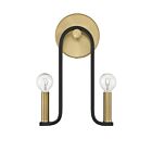 Savoy House Archway 9-5531-2-143 2-Lights Matte Black with Warm Brass Wall Sconce