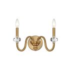 Savoy House 9-5800-2-322 Bergdorf 2-Lights 120W Warm Brass Wall Sconce