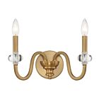 Savoy House 9-5800-2-322 Bergdorf 2-Lights 120W Warm Brass Wall Sconce