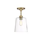 Savoy House Meridian M60010NB 1-Lights 60W Natural Brass Semi Flush Mount