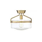 Savoy House Meridian M60011NB 1-Lights 60W Natural Brass Semi Flush Mount