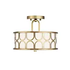 Savoy House Meridian M60015NB 2-Lights 120W Natural Brass Semi Flush Mount