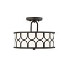 Savoy House Meridian M60015ORB 2-Lights 120W Oil Rubbed Bronze Semi Flush Mount