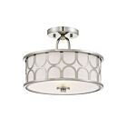 Savoy House Meridian M60015PN 2-Lights 120W Polished Nickel Semi Flush Mount