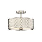 Savoy House Meridian M60016BN 2-Lights 120W Brushed Nickel Semi Flush Mount