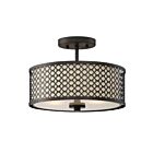 Savoy House Meridian M60016ORB 2-Lights 120W Oil Rubbed Bronze Semi Flush Mount