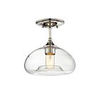 Savoy House Meridian M60017PN 1-Lights 60W Polished Nickel Semi Flush Mount