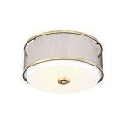 Savoy House Meridian M60018NB 3-Lights 180W Natural Brass Flush Mount