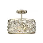 Savoy House Meridian M60033SG 2-Lights 120W Silver Gold Semi Flush Mount