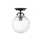 Savoy House Meridian M60056ORB 1-Lights 60W Oil Rubbed Bronze Semi Flush Mount
