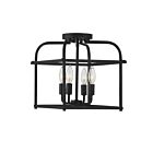 Savoy House Meridian M60061MBK 4-Lights 240W Matte Black Semi Flush Mount