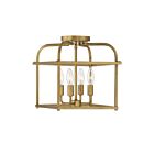 Savoy House Meridian M60061NB 4-Lights 240W Natural Brass Semi Flush Mount