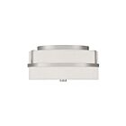 Savoy House Meridian M60065BN 2-Lights 120W Brushed Nickel Flush Mount