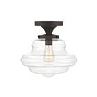 Savoy House Meridian M60069ORB 1-Lights 60W Oil Rubbed Bronze Semi Flush Mount