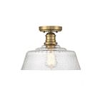 Savoy House Meridian M60070NB 1-Lights 60W Natural Brass Semi Flush Mount