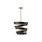 Savoy House Meridian  M70009-46 4-Lights 240W Matte Black with Gold Pendant