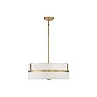 Savoy House Meridian  M70102NB 4-Lights 240W Natural Brass Pendant