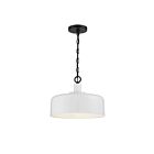Savoy House Meridian  M70103WHBK 1-Lights 60W White with Black Pendant