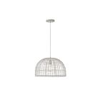 Savoy House Meridian  M70105WR 1-Lights 60W White Rattan with a White Socket Pendant