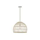 Savoy House Meridian  M70106NR 1-Lights 60W Natural Rattan with a Matching Socket Pendant