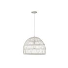 Savoy House Meridian  M70106WR 1-Lights 60W White Rattan with a White Socket Pendant