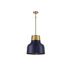 Savoy House Meridian  M70115NBLNB 1-Lights 60W Navy Blue with Natural Brass Pendant