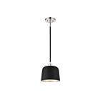 Savoy House Meridian  M70118MBKPN 1-Lights 60W Matte Black with Polished Nickel Pendant