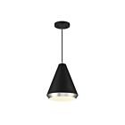 Savoy House Meridian  M70122MBKPN 1-Lights 60W Matte Black with Polished Nickel Pendant