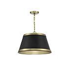 Savoy House Meridian  M7013MBKNB 3-Lights 180W Matte Black with Natural Brass Pendant