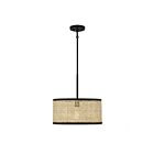 Savoy House Meridian  M7018MBK 1-Lights 60W Natural Cane with Matte Black Pendant