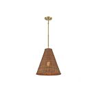 Savoy House Meridian  M7036NRNB 1-Lights 60W Natural Brass Pendant