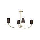 Savoy House Meridian M100104NB 4-Lights 160W Natural Brass Chandelier