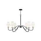 Savoy House Meridian M100106BNB 6-Lights 360W Black with Natural Brass Accents Chandelier