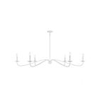Savoy House Meridian M100119BQW 6-Lights 360W Bisque White Chandelier
