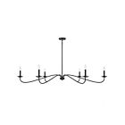 Savoy House Meridian M100119MBK 6-Lights 360W Matte Black Chandelier