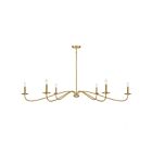 Savoy House Meridian M100119NB 6-Lights 360W Natural Brass Chandelier