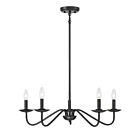 Savoy House Meridian M100120MBK 5-Lights 300W Matte Black Chandelier